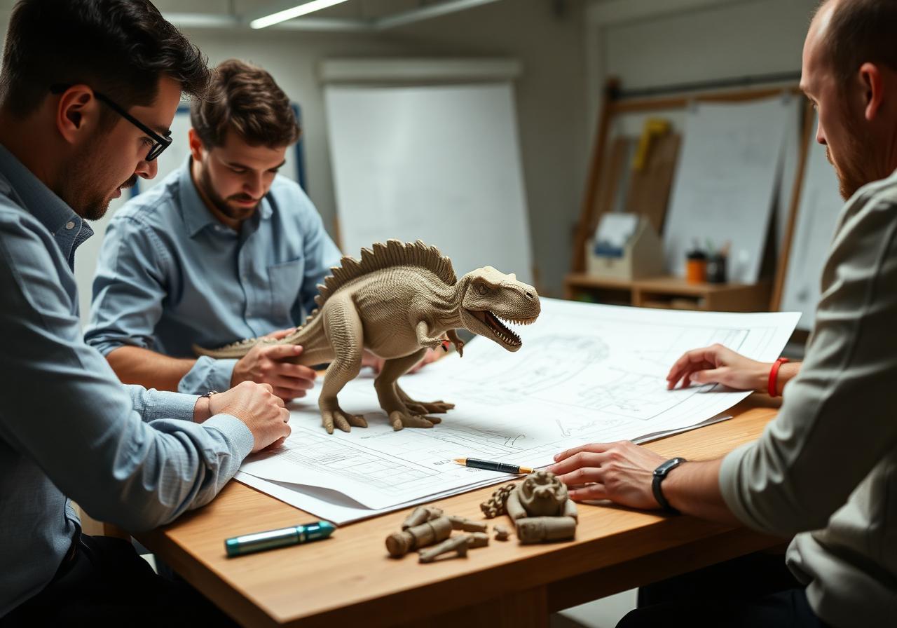 Designers reviewing maquette