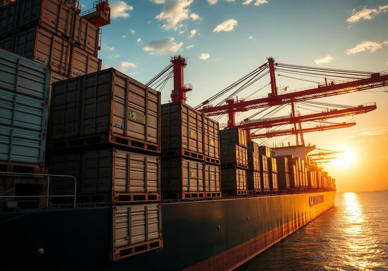 Cargo ship at port