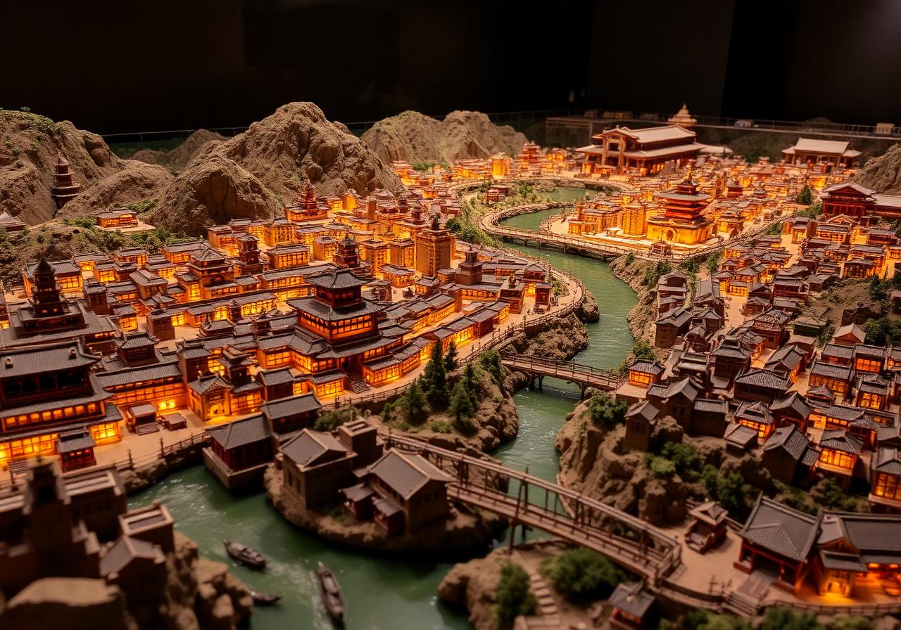 Scale model of ancient city